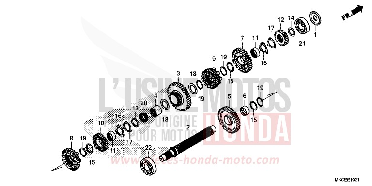 TRANSMISSION (COUNTERSHAFT) (DCT) for Gold Wing PEARL HAWKSEYE BLUE (PB409) from 2019